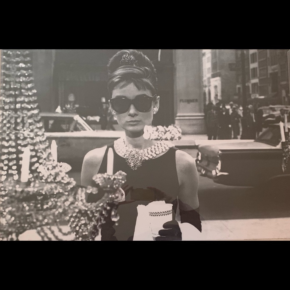Audrey Hepburn poster 36.5” x 24.5”